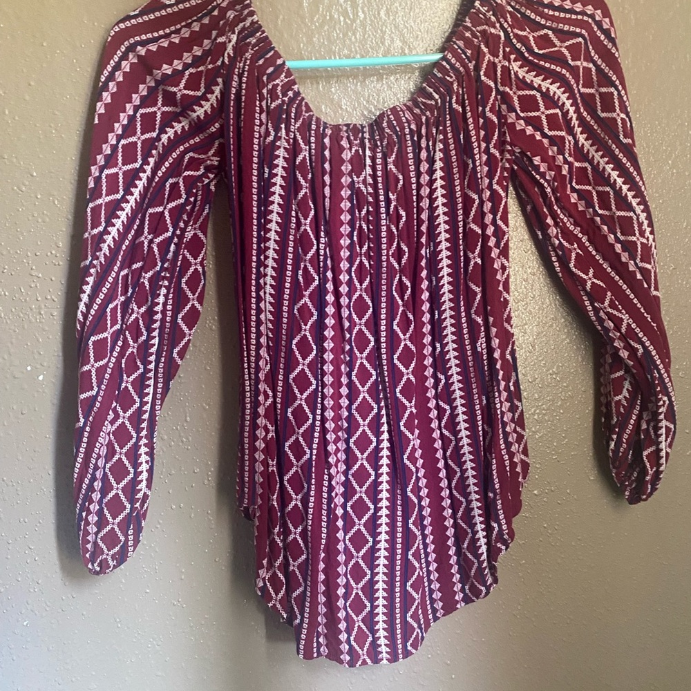 Red long sleeve shirt